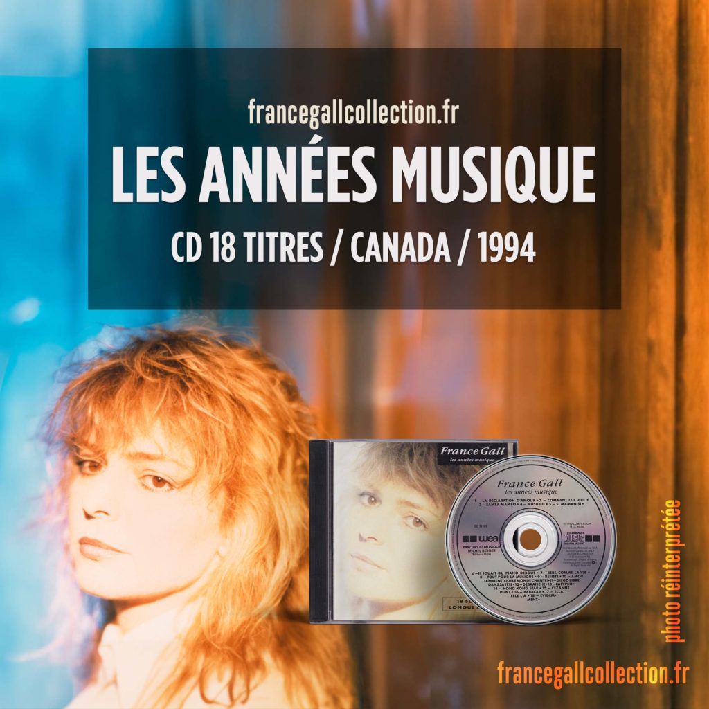 Cette compilation au format CD provient du Canada. Elle contient 18 titres composés par Michel Berger édités de 1975 à 1987.