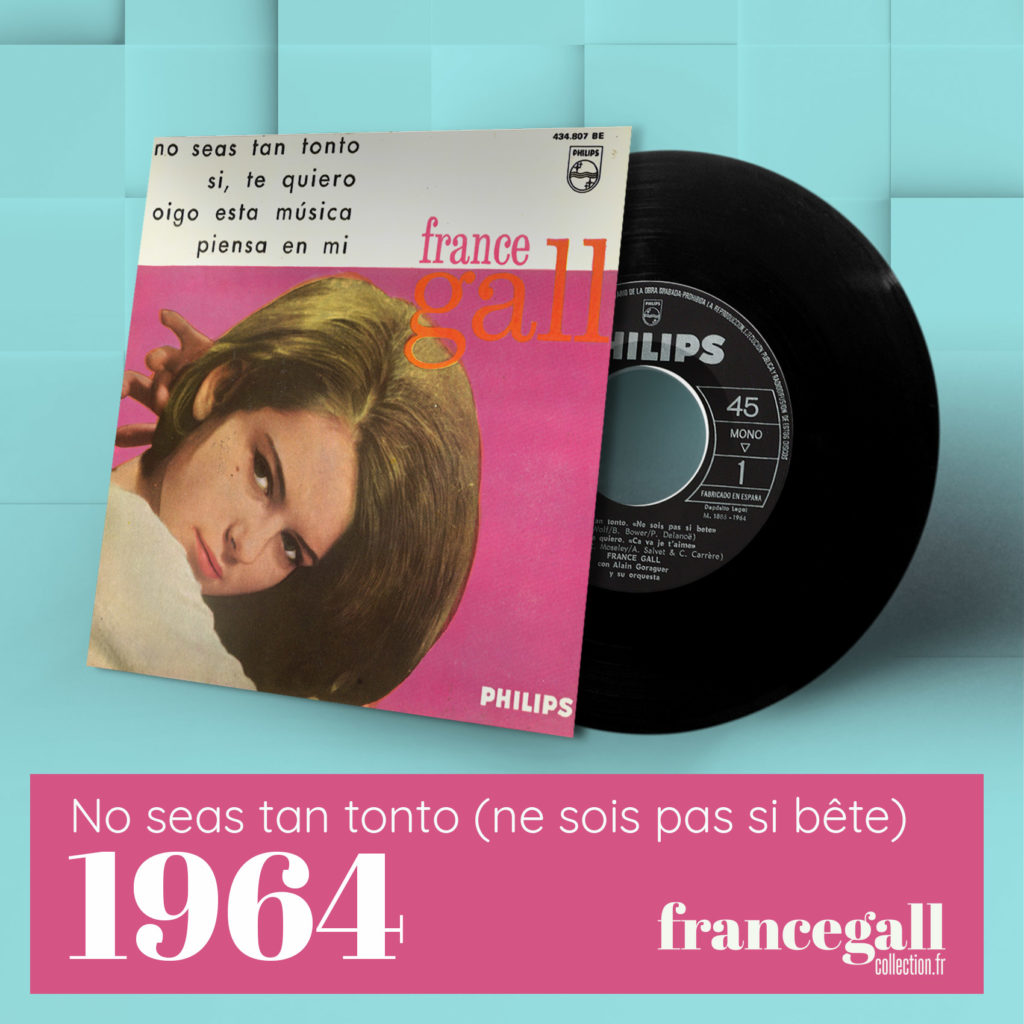 Ce 45 tours de 1964 est la version éditée en Espagne de l'EP Ne sois pas si bête paru en 1963. Tous les éléments textuels du disque et de la pochette sont traduits en Espagnol.