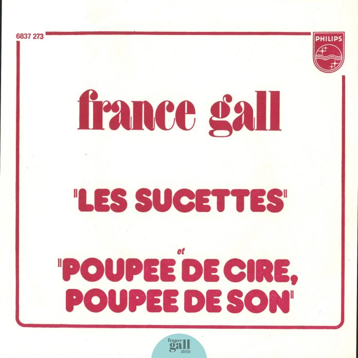 Ce 45 tours promotionnel de 1975 contient 2 titres, dont le titre Les sucettes écrite et composée par Serge Gainsbourg.