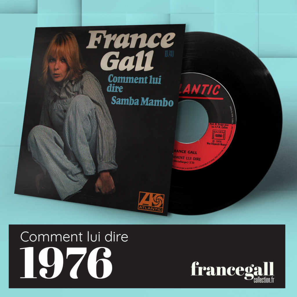 Ce 45 tours contient 2 titres, dont le titre Ce soir je ne dors pas édité en avril 1976 et disponible sur l'album France Gall, premier 33 tours composé par Michel Berger et sorti en 1976.