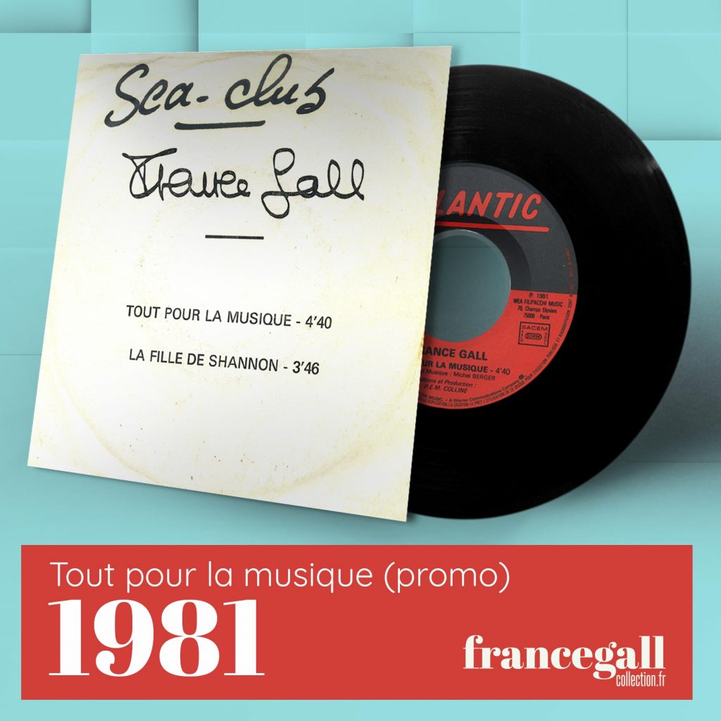 Le titre Tout pour la musique est un sommet populaire de l'album Tout pour la musique. Ce titre a été composé en deux jours dans le garage de Rueil-Malmaison.