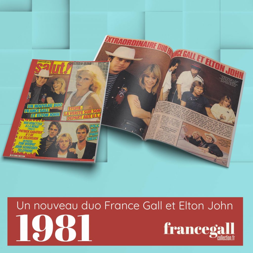 Ce qui n'était, il y a quelques mois encore qu'une rumeur, est aujourd'hui officiel : France Gall vient d'enregistrer un disque en duo avec le grand Elton John.