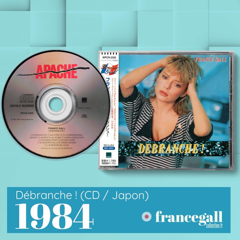Cette version de Débranche !, le cinquième album studio que Michel Berger a produit pour France Gall, est une édition provenant du Japon. Débranche ! est un album de 9 titres, bourré d'énergie qui a rallié tout le monde, branchés, pas branchés, jeunes, vieux, ils ont tous aimé.