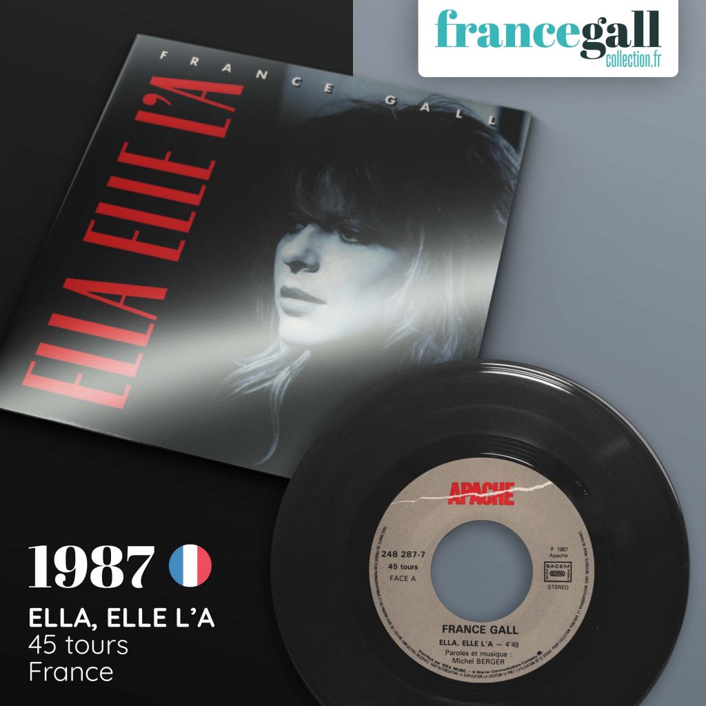 Ce 45 tours est le 2ème extrait de Babacar, le 6ème album studio que Michel Berger a produit pour France Gall, avec les titres Ella, elle l'a et Dancing brave. Ella, elle l'a est composé par Michel Berger en l’honneur de Ella Fitzgerald.