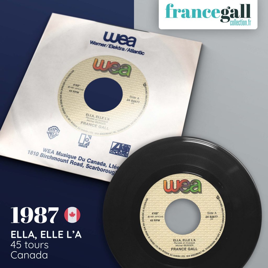 Ce 45 tours promotionnel provenant du Canada est le 2ème extrait de Babacar, le 6ème album studio que Michel Berger a produit pour France Gall, avec les titres Ella, elle l'a et Dancing brave.