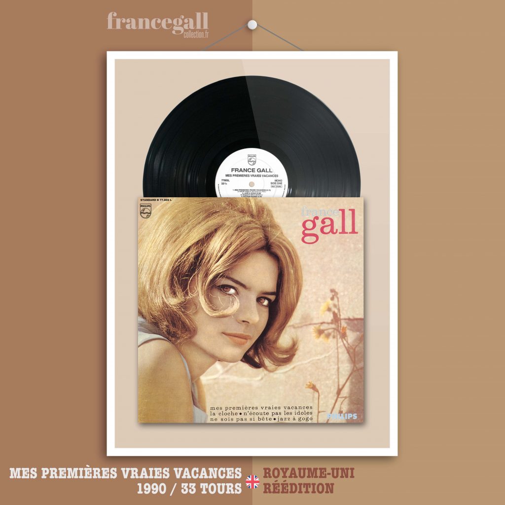Cette édition est pressée au Royaume-Uni en 1990. La première version de ce cinquième album de France Gall est publiée en août 1964, en pleine période yéyé. Ce 30 cm est intitulé Mes premières vraies vacances, du nom de la première chanson de l'album.