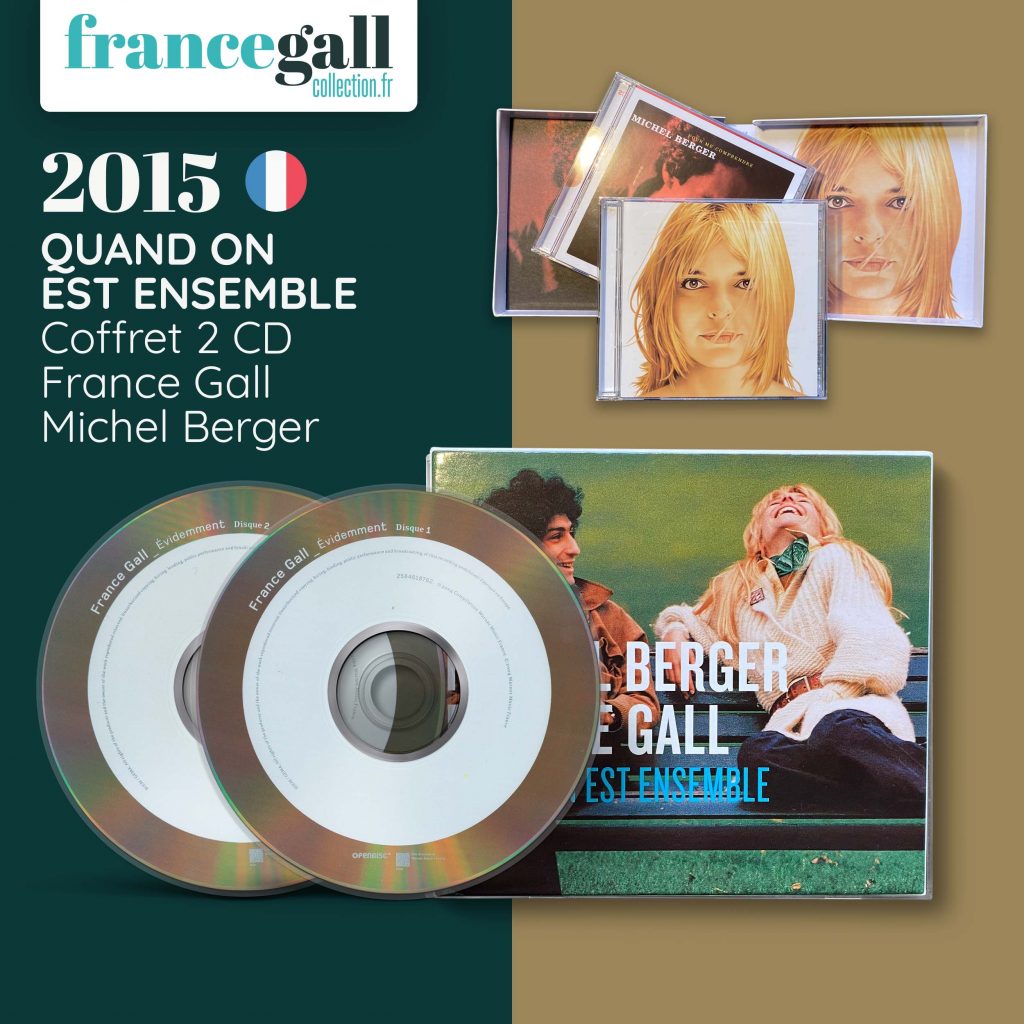 Ce coffret cartonné, réédité en 2015 avec 4 CD au total, contient deux disques "best of" de Michel Berger et France Gall, Pour me comprendre et Evidemment. Le coffret contient la compilation de France Gall Evidemment au format 2 CD, dont la toute première édition est parue en 2004 avec 1 seul CD.