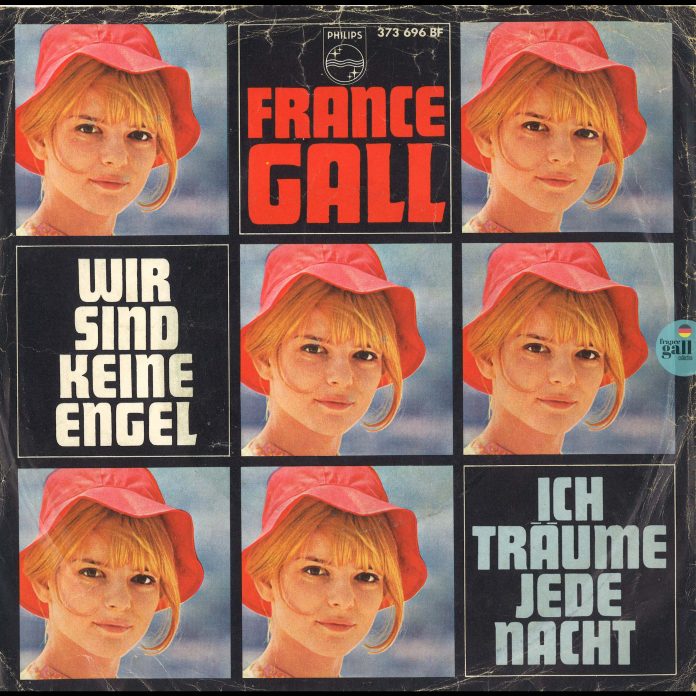 Ce 45 tours provenant d'Allemagne contient 2 titres de France Gall chantés en Allemand. En face 1, le titre Wir sind keine Engel (Nous ne sommes pas des anges), dont la version originale française est composée par Serge Gainsbourg et Ich träume jede Nacht (Mon bateau de nuit) en face 2.