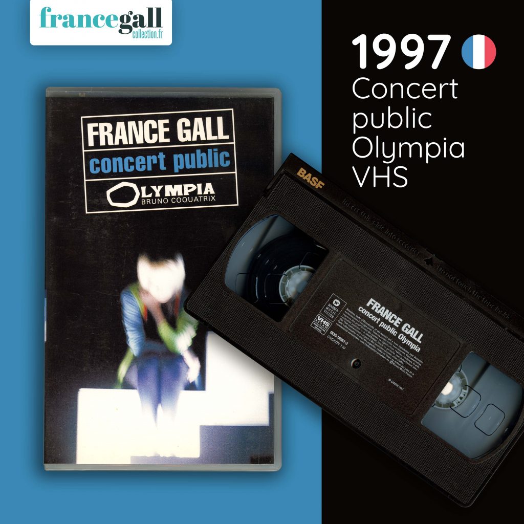 La cassette vidéo VHS Concert public Olympia a été enregistré à l'Olympia le 15 novembre 1996 et a été filmé par Bernard Schmitt.