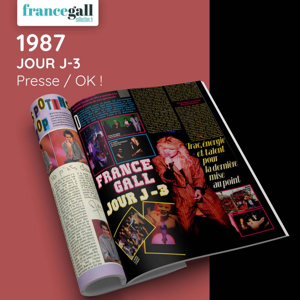 1987 France Gall Presse France Gall Jour J moins 3 OK Magazine 002