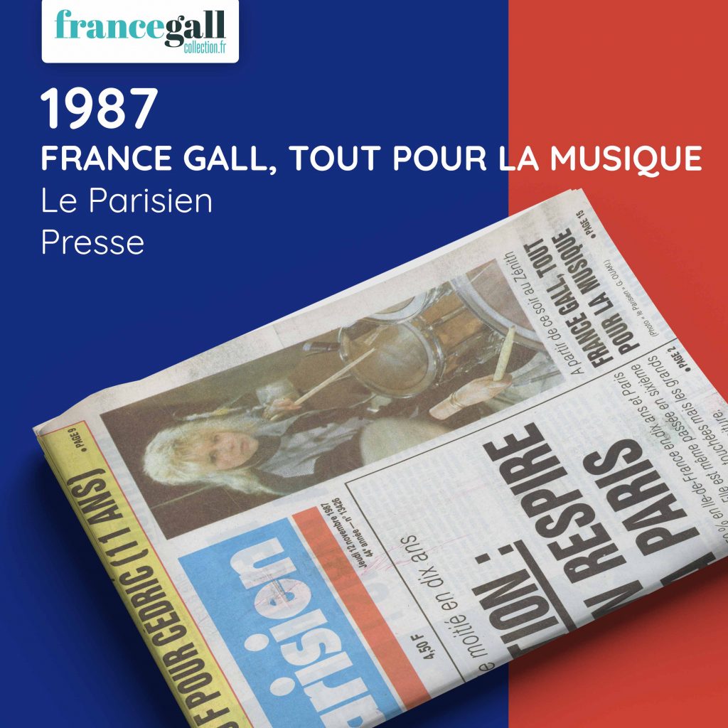 France Gall Tout pour la musique Article dans le Parisien du 12 novembre 187 N° 13426 002