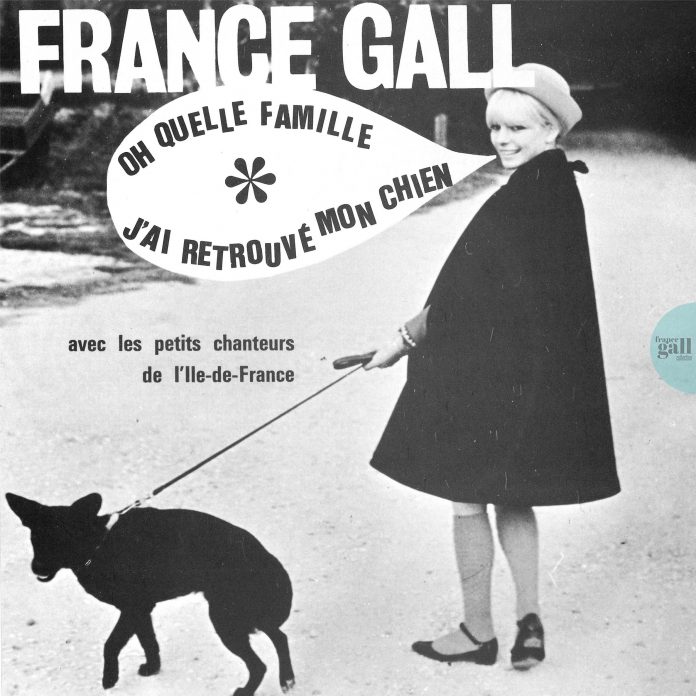 Ce 45 tours promotionnel simple édité en 1967 contient les titres Oh ! Quelle famille et J’ai retrouvé mon chien de Alain Goraguer, Maurice Tézé et Pierre Delanoë qui nous raconte l’histoire du caniche de France Gall qui un jour avait décidé s'échapper.