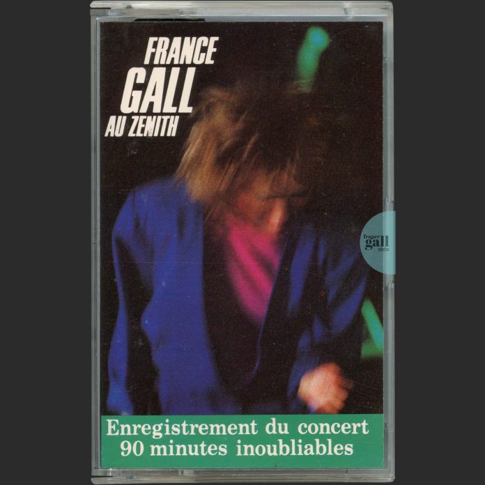 Double album France Gall au Zénith, au format K7 noire et étiquette papier, éditée le 4 février 1985.