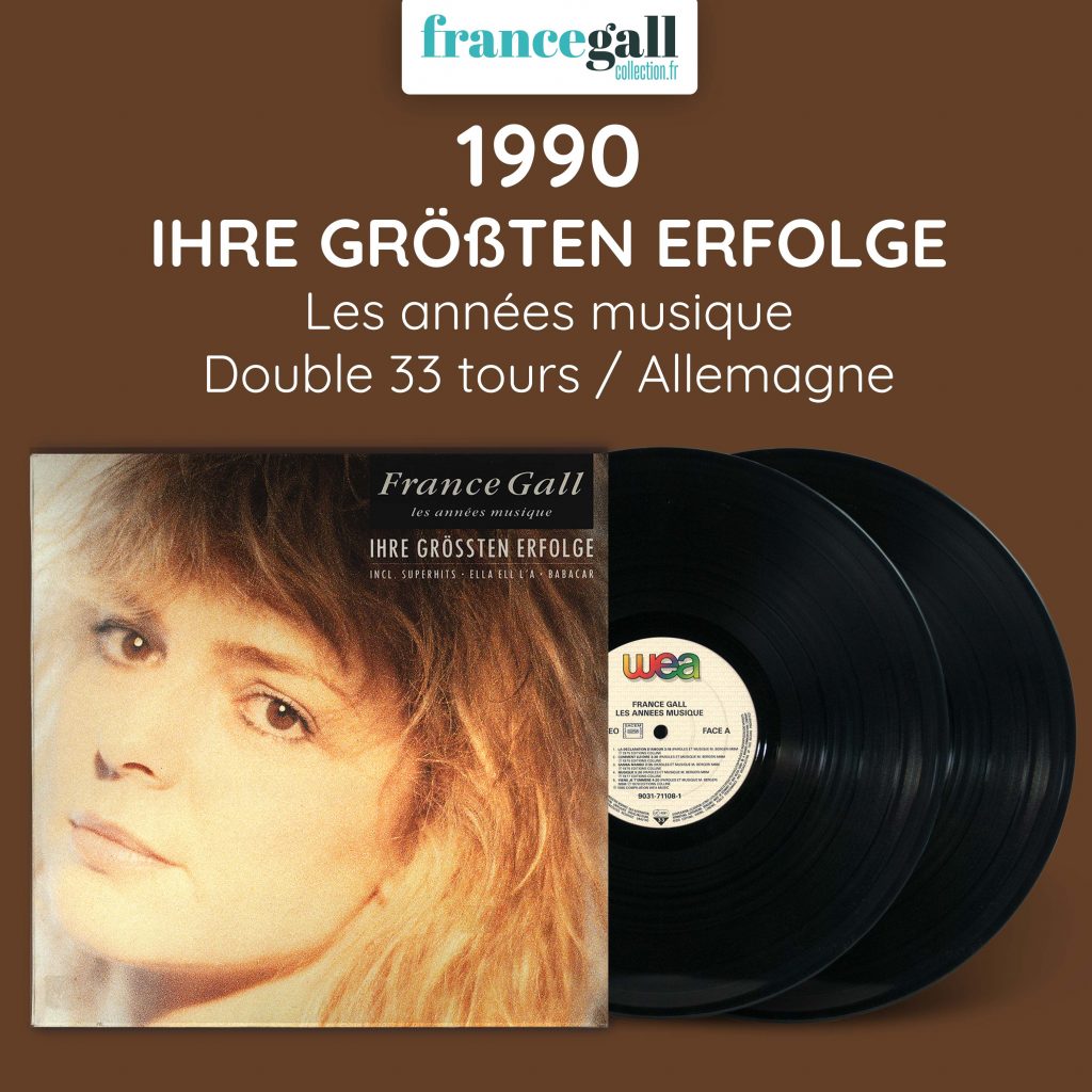 Cette compilation au format double 33 tours provient d'Allemagne et est intitulée Ihre größten Erfolge (Les années musique). Elle contient 22 titres composés par Michel Berger édités de 1974 à 1988.