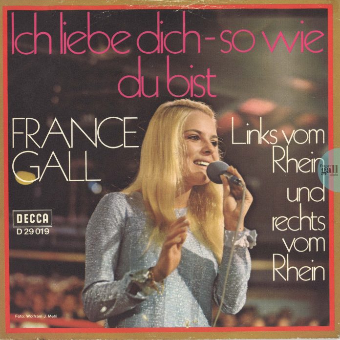 Ce 45 tours de 1969, provenant d'Allemagne, contient les titres Ich liebe dich - so wie du bist et Links vom Rhein und rechts vom Rhein. La pochette de cette édition est en couleur.
