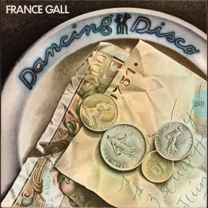 Album au format 33 tours avec autocollant de Dancing disco, le second album studio que Michel Berger a produit pour France Gall en 1977.