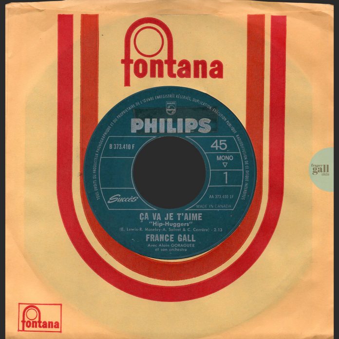 Ce 45 tours édité début 1964, en provenance du Canada, contient les titres Ca va je t'aime (Hip-Huggers) et Pense à moi, initialement proposés le 28 novembre 1963 chez les disquaires sur le tout premier super 45 tours EP Ne sois pas si bête de France Gall.