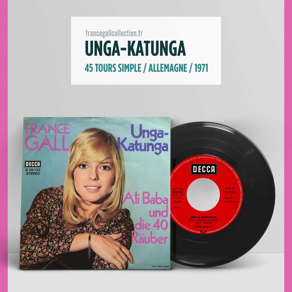 Ce disque au format 45 tours est une édition provenant d'Allemagne des titres Unga-Katunga et Ali Baba und die 40 räuber.