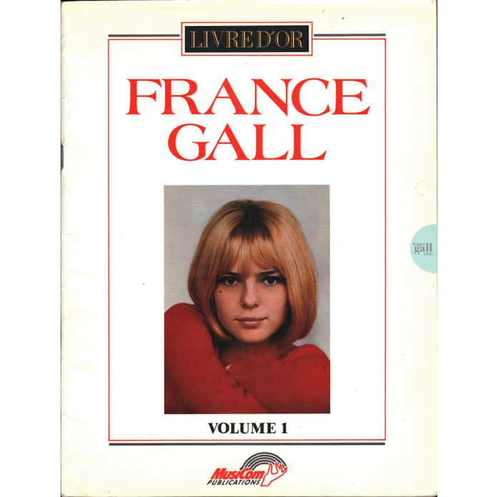 Cahier de partitions musicales de chansons de France Gall, publiées chez Musicom Publications en 1989, qui regroupe 17 chansons.
