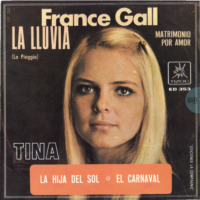 Cette édition au format super 45 tours est en provenance du Mexique et contient les titres La Lluvia (La pioggia) et Matrimonio por amor (Matrimonio d'amore) sur la face A et deux titres de la chanteuse Tina sur la face B.