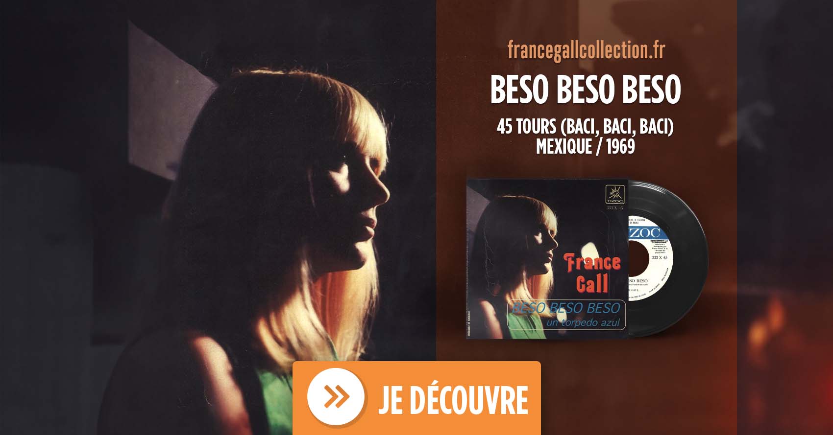 Cette édition au format 45 tours est en provenance du Mexique et contient les titres Beso Beso Beso (Baci, Baci, Baci) et Un torpedo azul (La Torpedo bleue (Il Topolino blu))