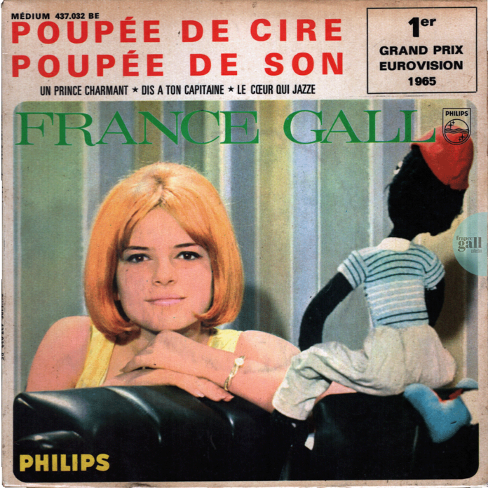 Ce 45 tours, paru en 1965, contient les titres Poupée de cire, poupée de son, 3e titre composé par Serge Gainsbourg, Un prince charmant, Dis à ton capitaine et Le coeur qui jazze.