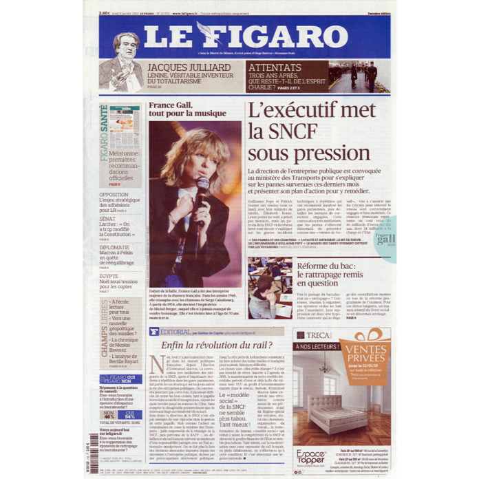 France Gall s'est éteinte hier à l'âge de 70 ans. Dans les années 1960, elle triomphe avec les chansons de Serge Gainsbourg. À partir de 1974, elle devient l'inspiratrice de Michel Berger, auquel elle n'a jamais manqué de rendre hommage.