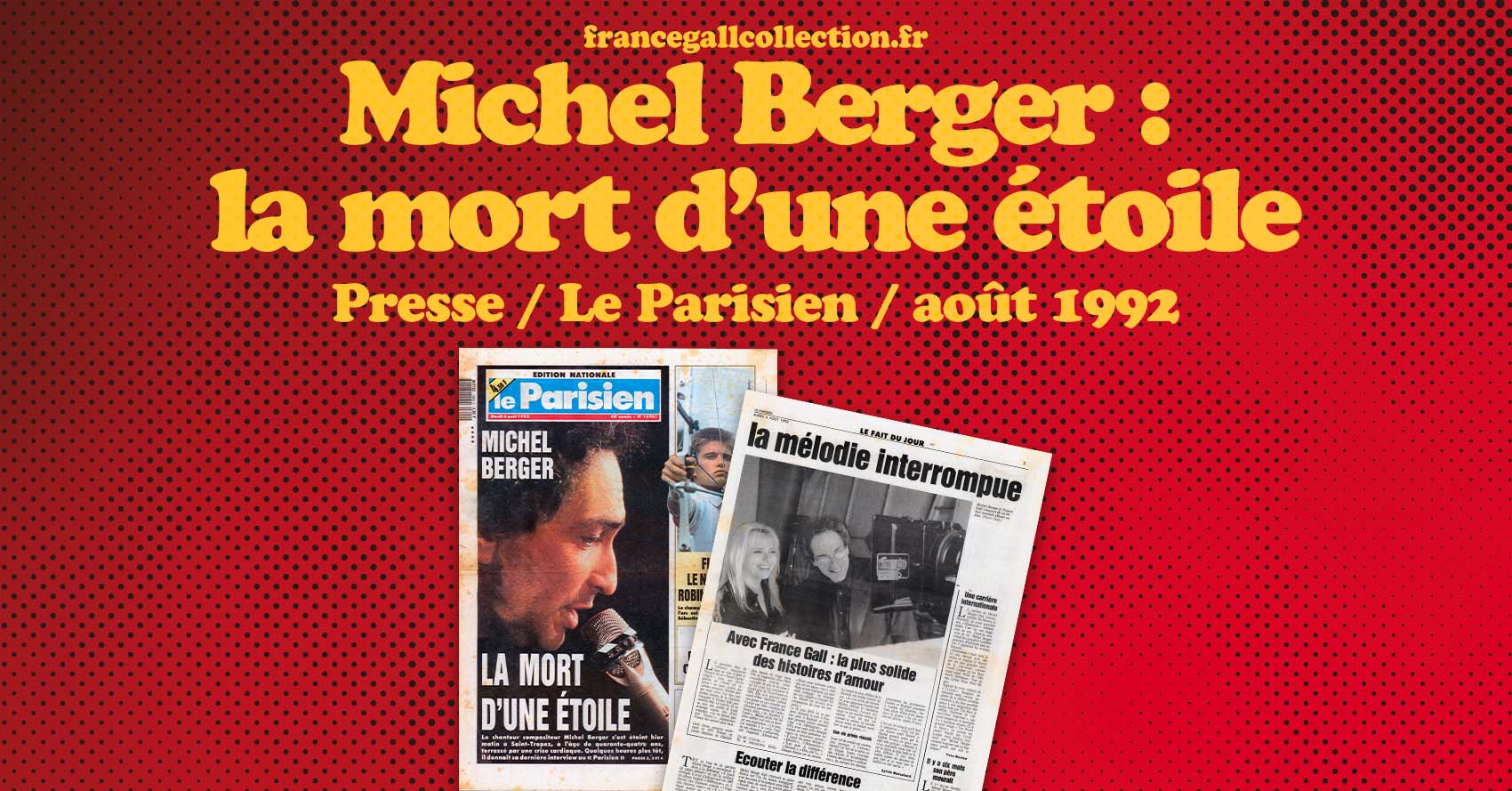 Le chanteur compositeur Michel Berger s'est éteint hier matin à Saint-Tropez, à l'âge de quarante-quatre ans, terrassé par une crise cardiaque.